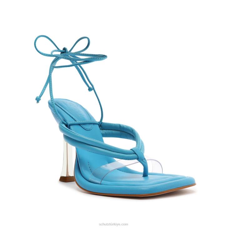 Schutz N42F355meghan vinil sandalet gerçek mavi