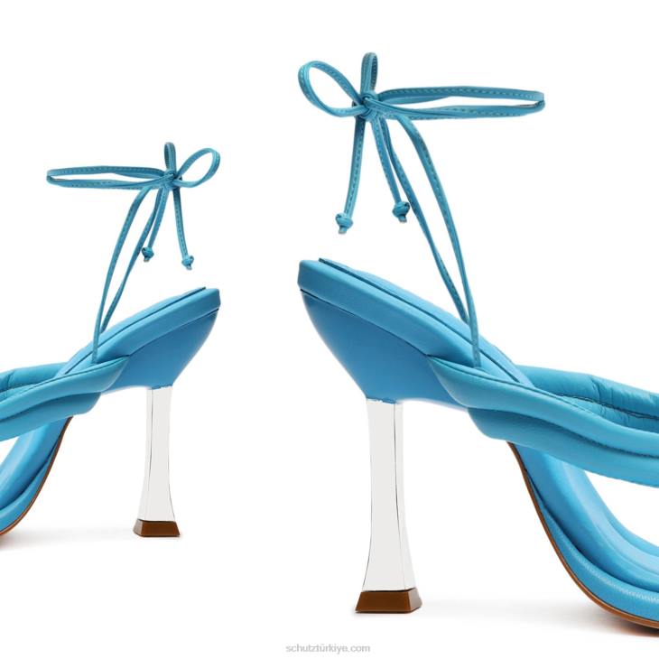 Schutz N42F355meghan vinil sandalet gerçek mavi