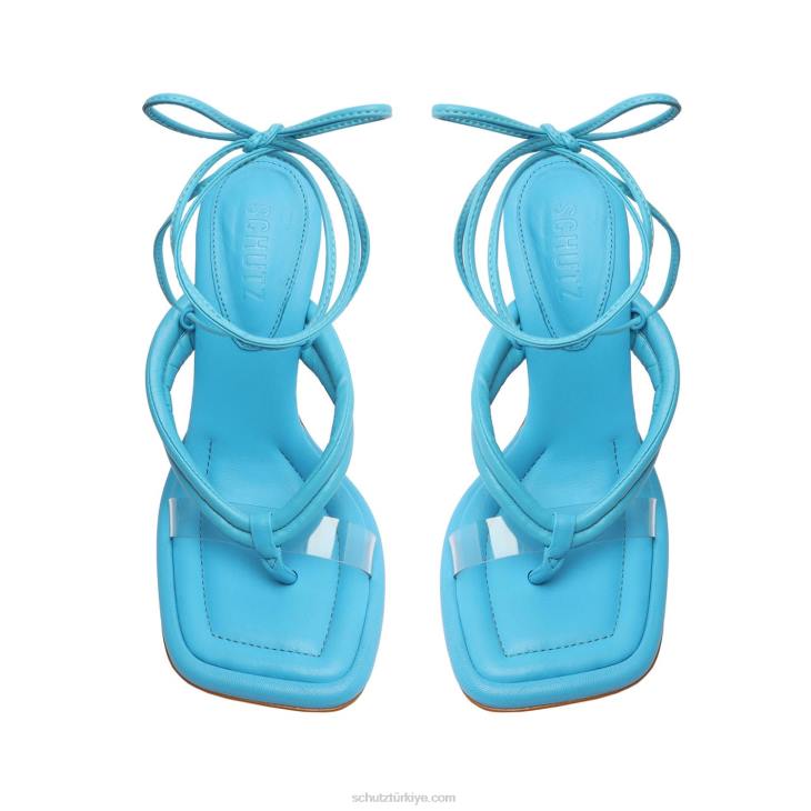 Schutz N42F355meghan vinil sandalet gerçek mavi