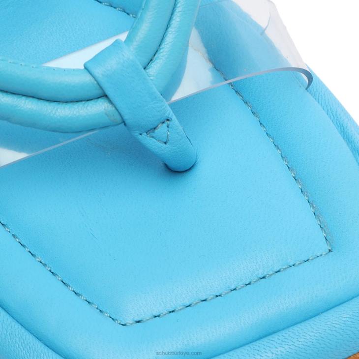 Schutz N42F355meghan vinil sandalet gerçek mavi