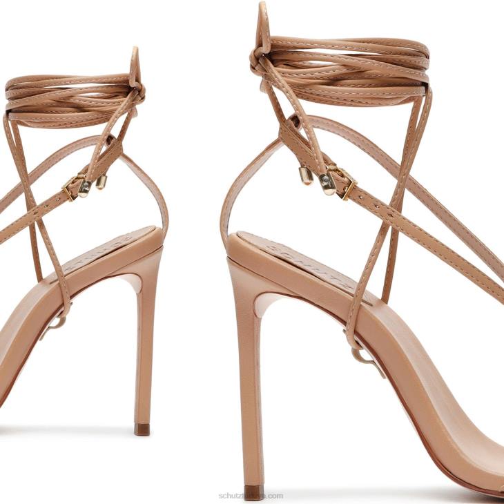 Schutz N42F356vikki deri sandalet bal beji