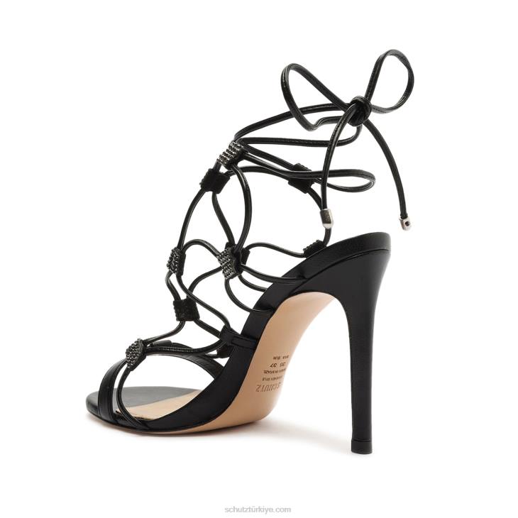 Schutz N42F360kallie nappa deri sandalet siyah
