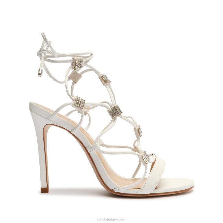 Schutz N42F361kallie nappa deri sandalet beyaz