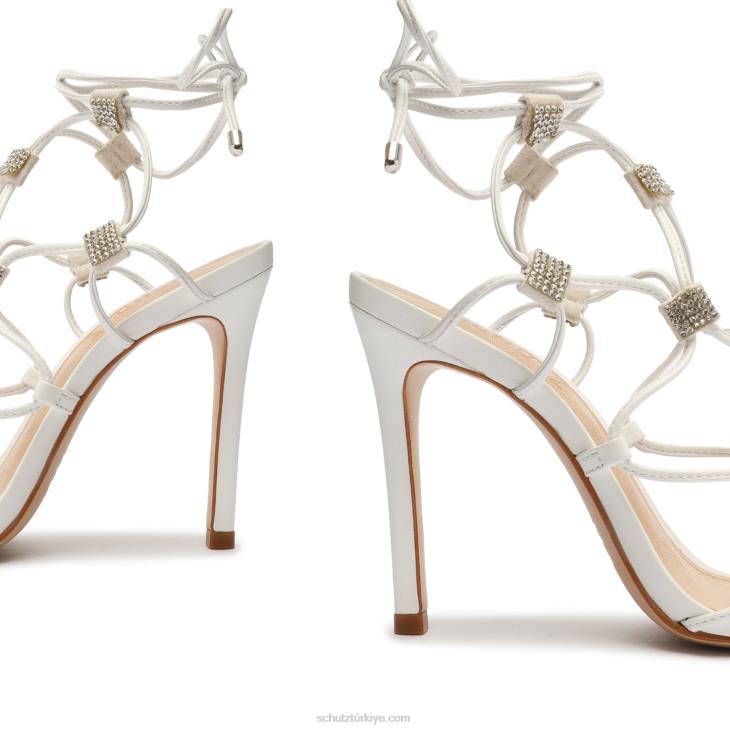 Schutz N42F361kallie nappa deri sandalet beyaz