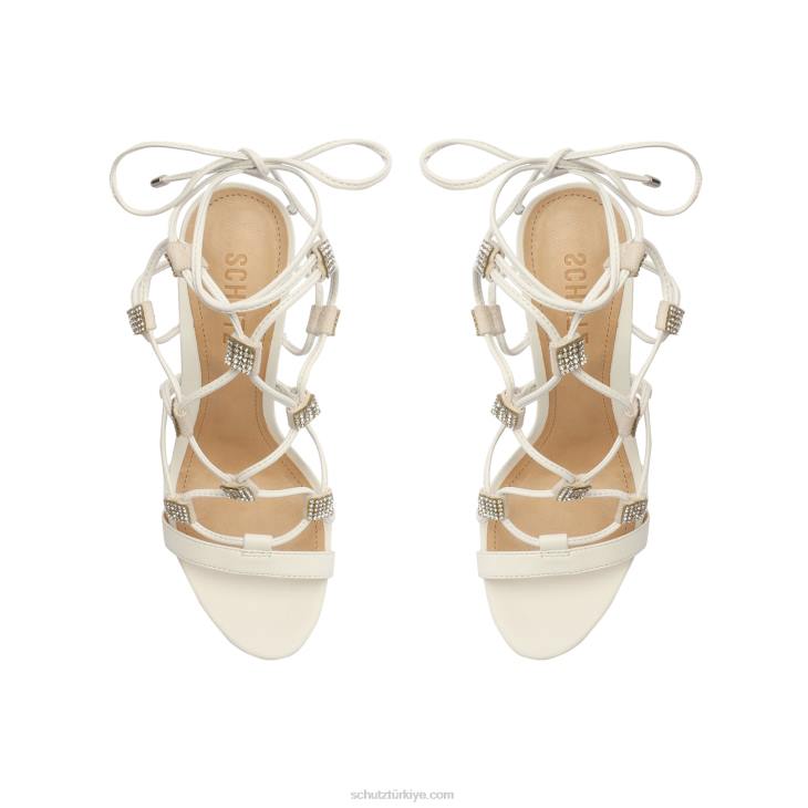 Schutz N42F361kallie nappa deri sandalet beyaz