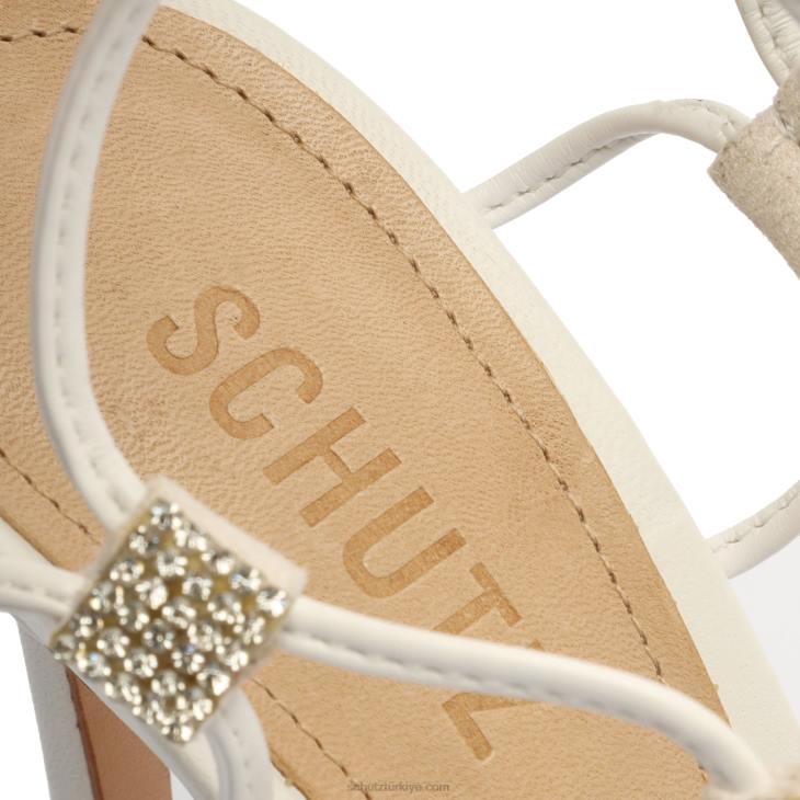 Schutz N42F361kallie nappa deri sandalet beyaz