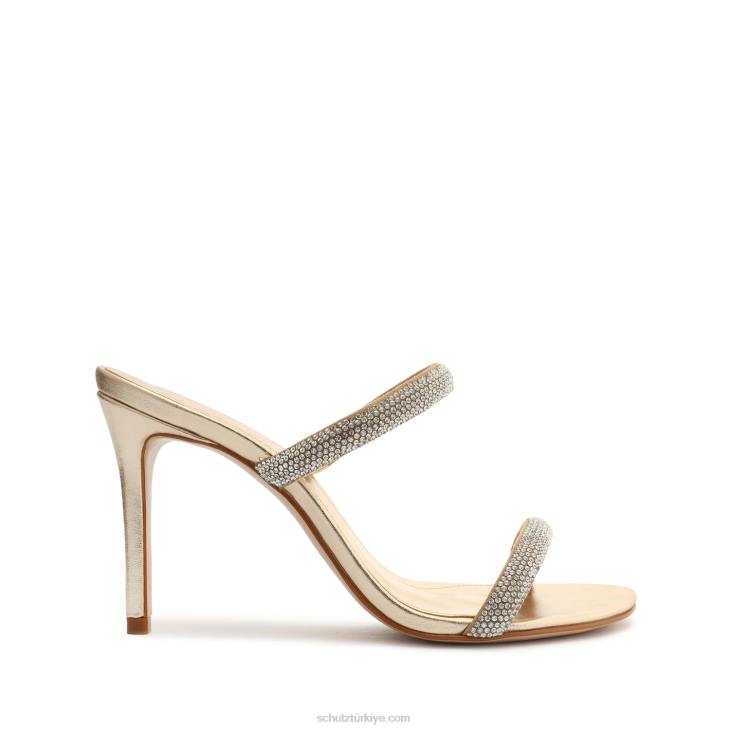 Schutz N42F365taliah kristal rhinestones sandalet platin
