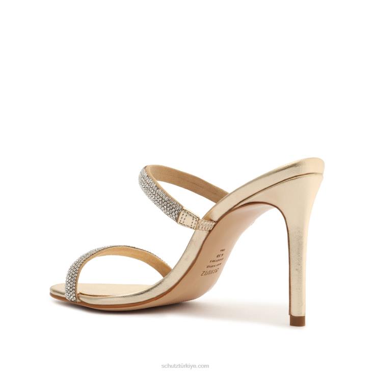 Schutz N42F365taliah kristal rhinestones sandalet platin