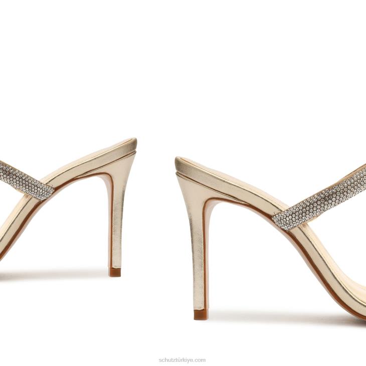 Schutz N42F365taliah kristal rhinestones sandalet platin