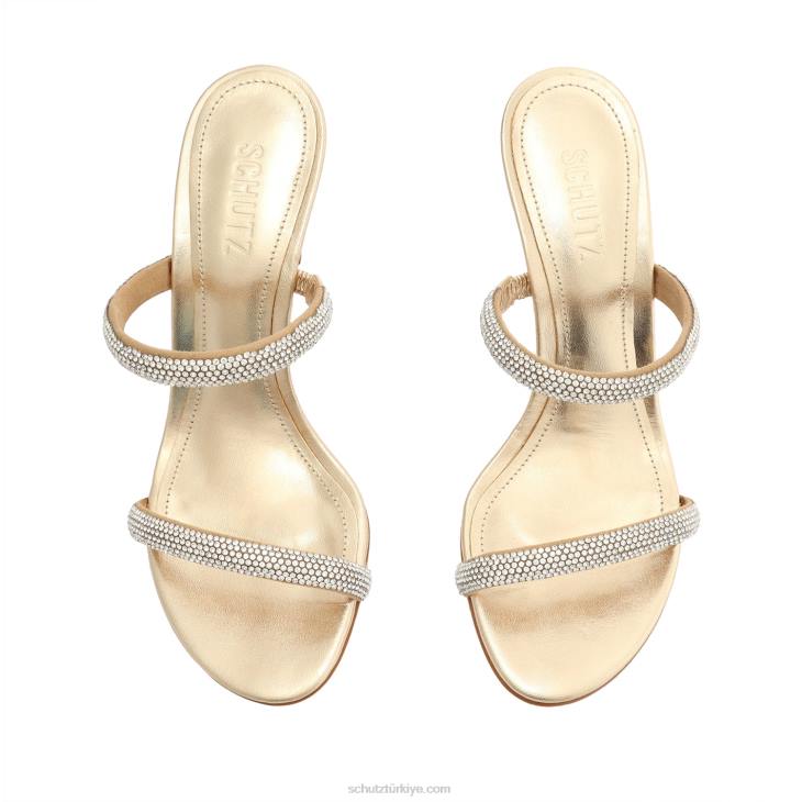 Schutz N42F365taliah kristal rhinestones sandalet platin