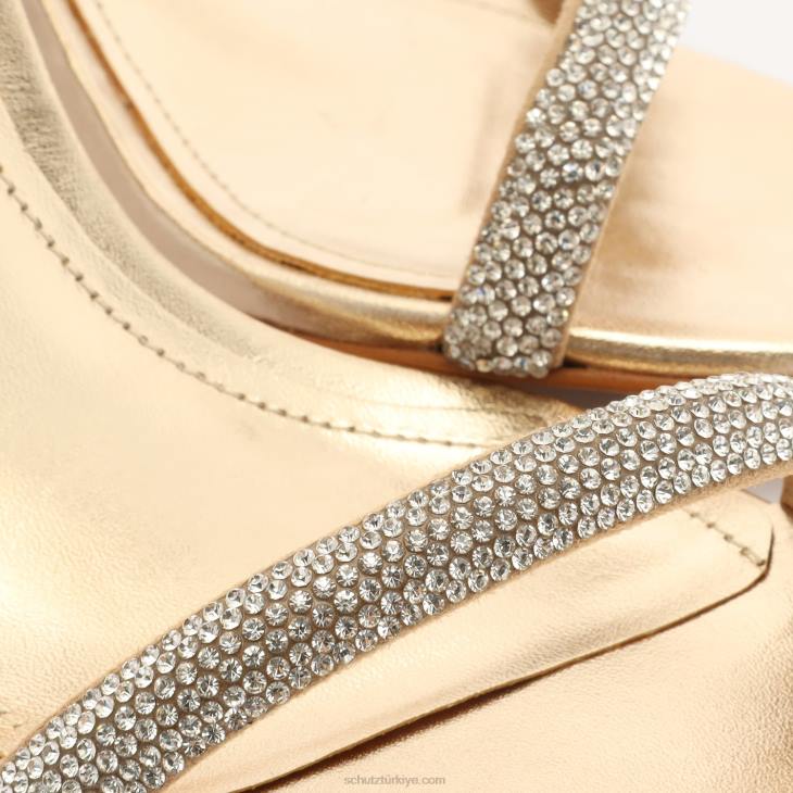Schutz N42F365taliah kristal rhinestones sandalet platin