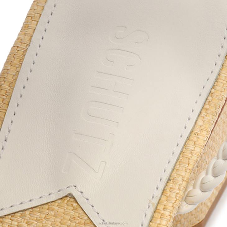 Schutz N42F369hina orta atanado deri sandalet beyaz