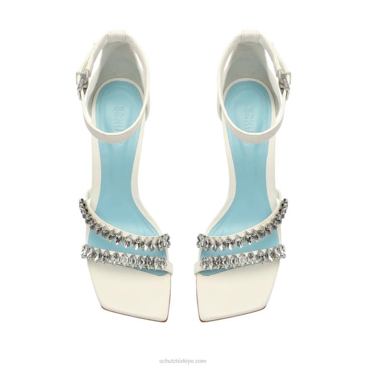 Schutz N42F372linsey nappa deri sandalet beyaz