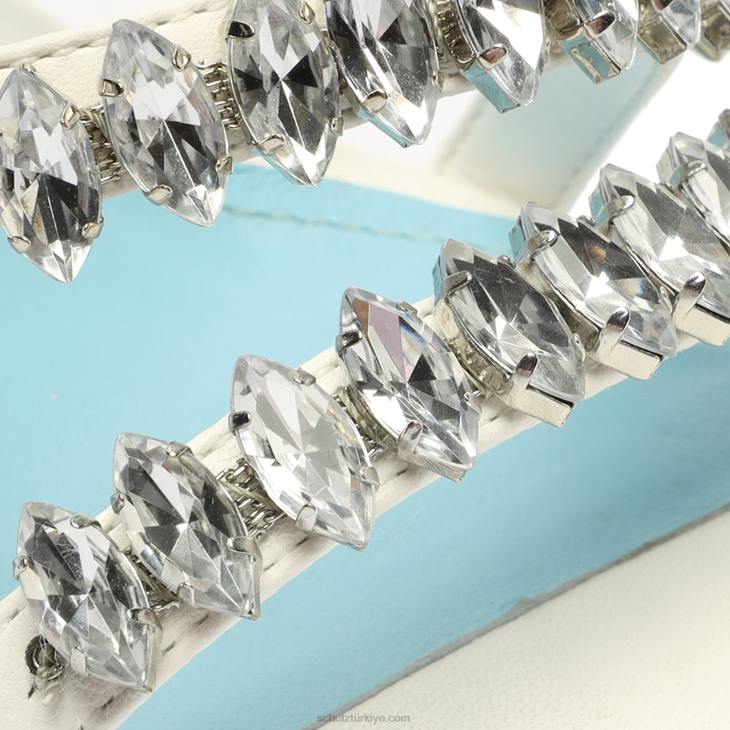 Schutz N42F372linsey nappa deri sandalet beyaz