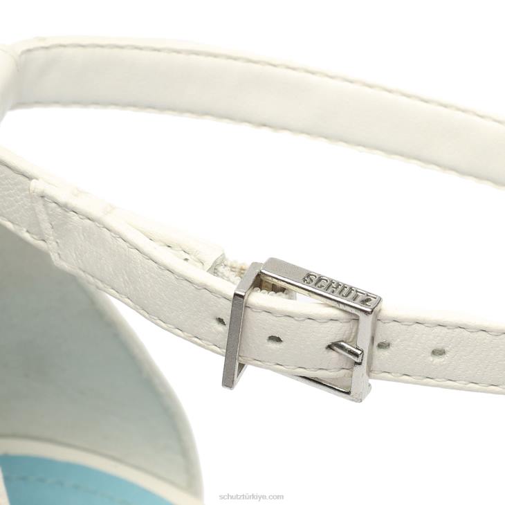 Schutz N42F372linsey nappa deri sandalet beyaz