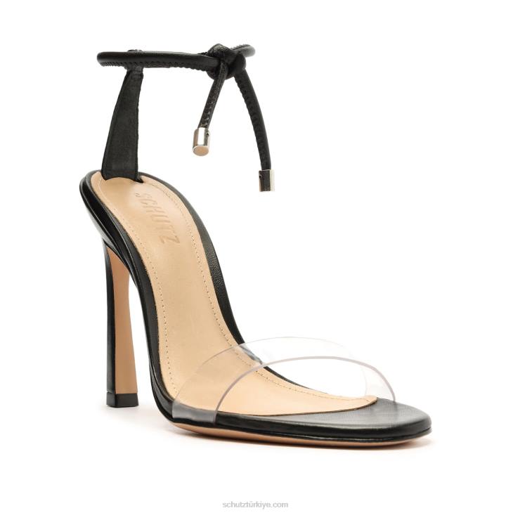 Schutz N42F375jessie vinyl & nappa deri sandalet siyah
