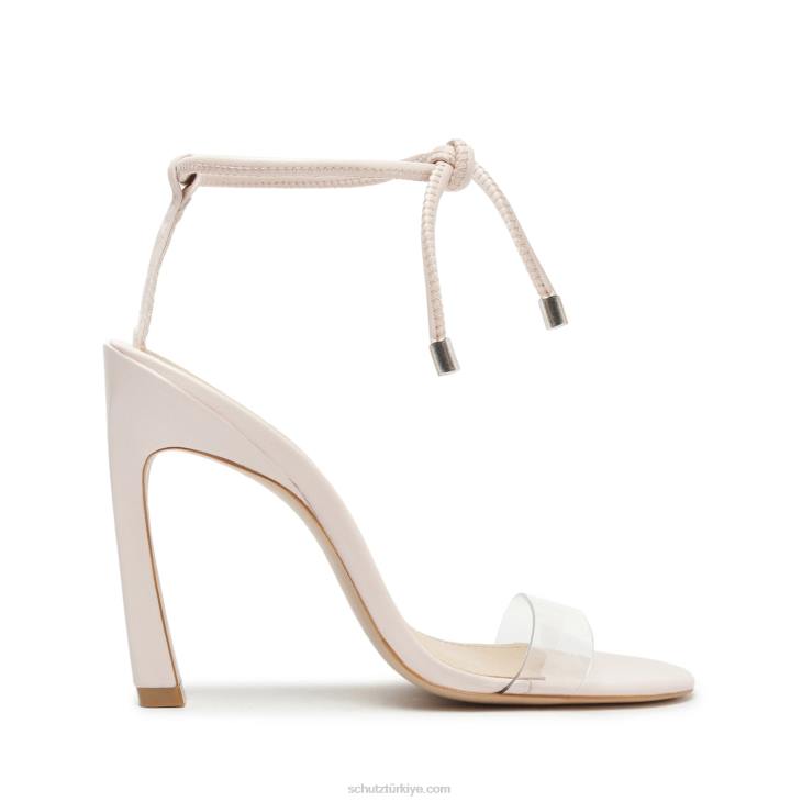 Schutz N42F376jessie vinyl & nappa deri sandalet gül beji