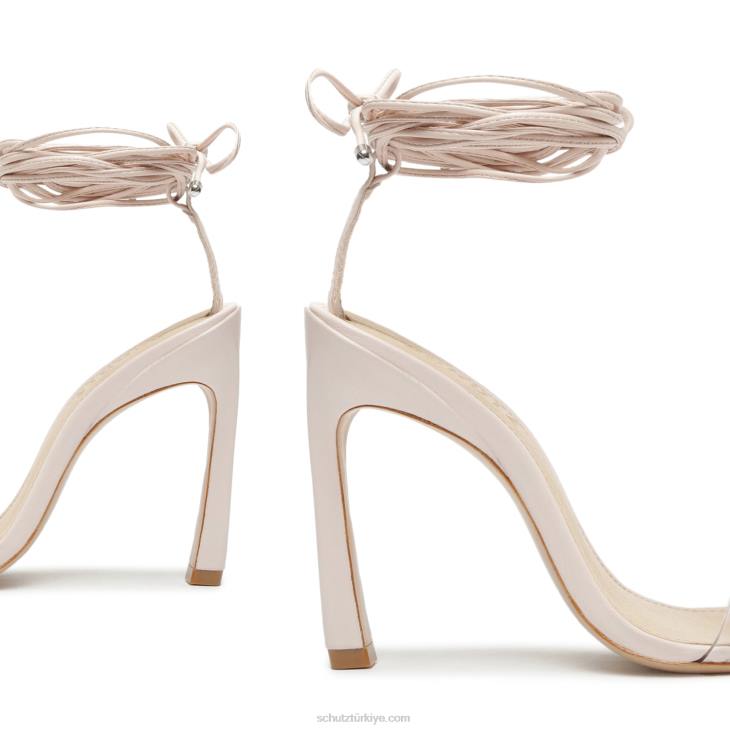 Schutz N42F376jessie vinyl & nappa deri sandalet gül beji
