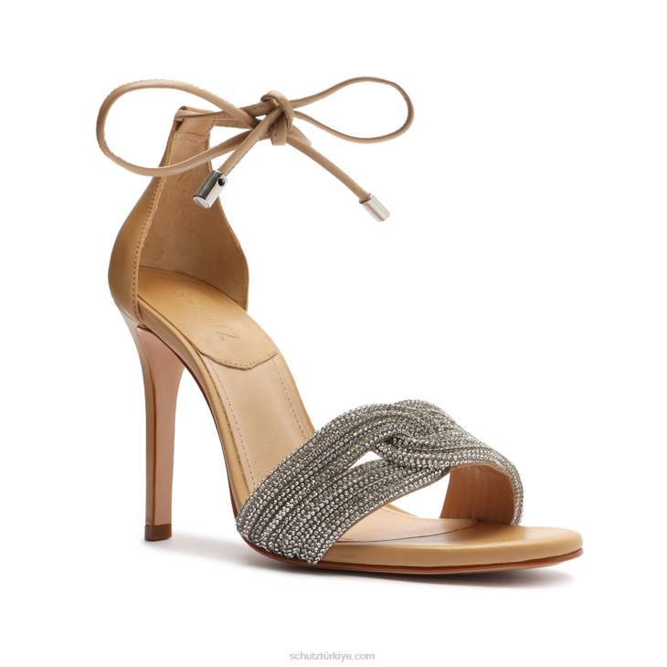 Schutz N42F377andy nappa deri sandalet bej