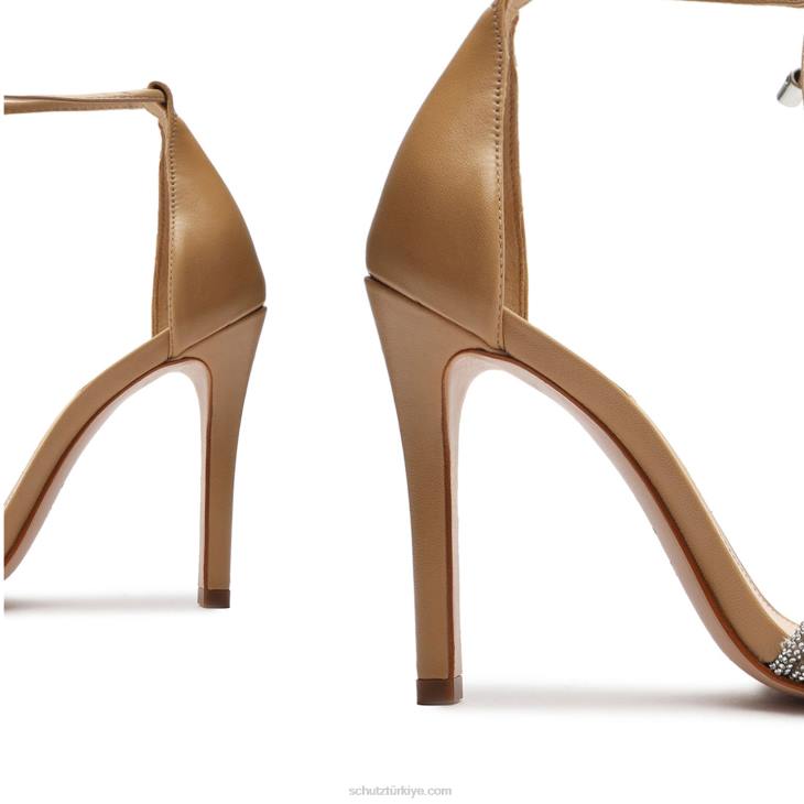 Schutz N42F377andy nappa deri sandalet bej