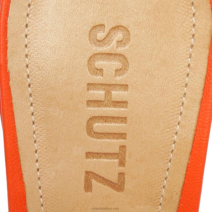 Schutz N42F383jessie vinyl & nappa deri sandalet turuncu