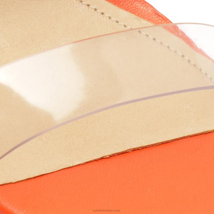Schutz N42F383jessie vinyl & nappa deri sandalet turuncu