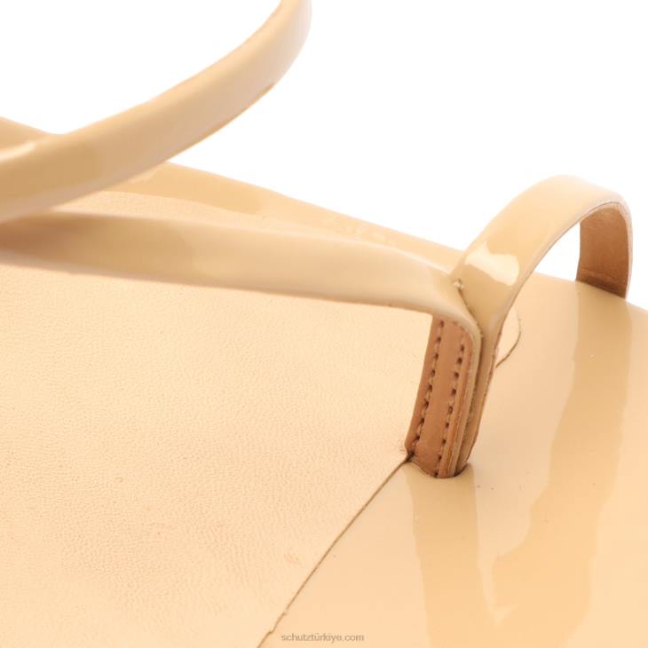 Schutz N42F384lily patent sandalet açık bej