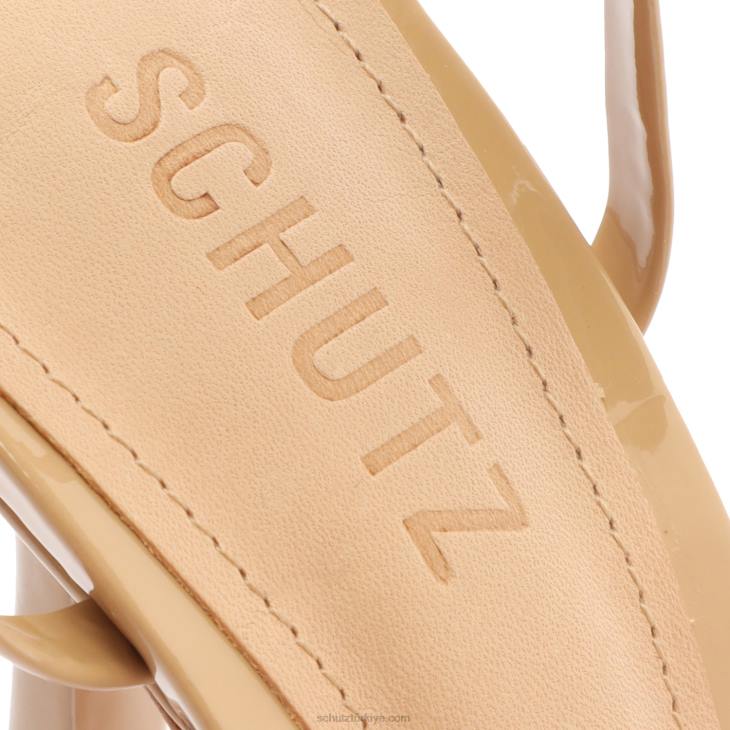 Schutz N42F384lily patent sandalet açık bej