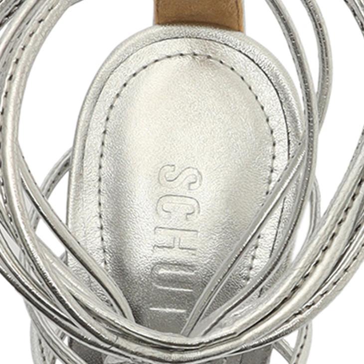 Schutz N42F385heyde nappa deri sandalet gümüş