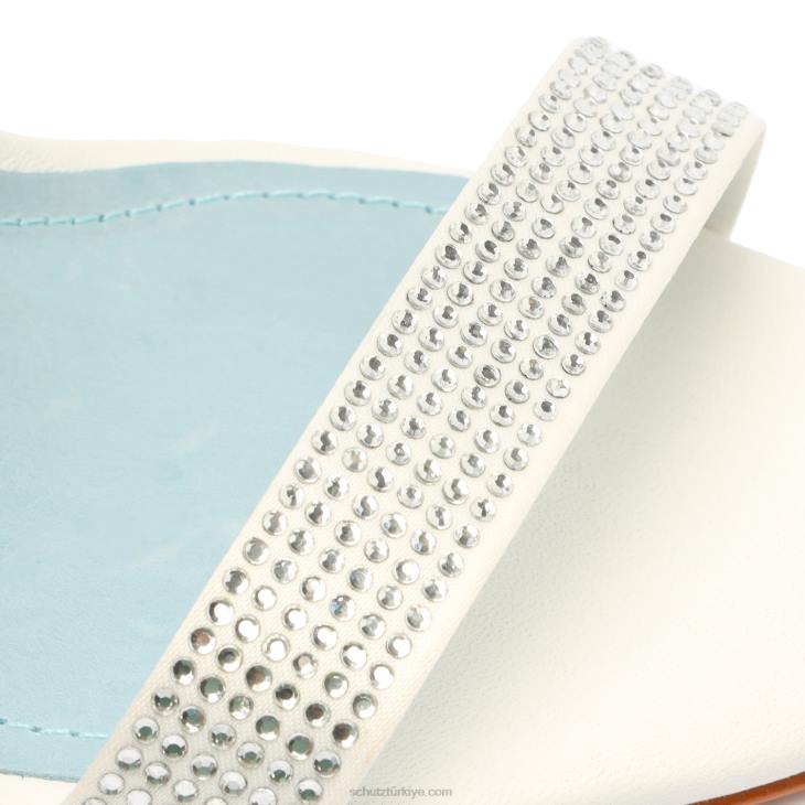 Schutz N42F387cadey-lee kristal sandalet beyaz