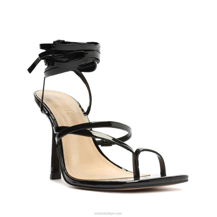 Schutz N42F388lily patent sandalet siyah