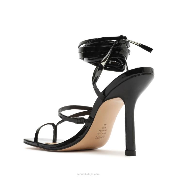 Schutz N42F388lily patent sandalet siyah