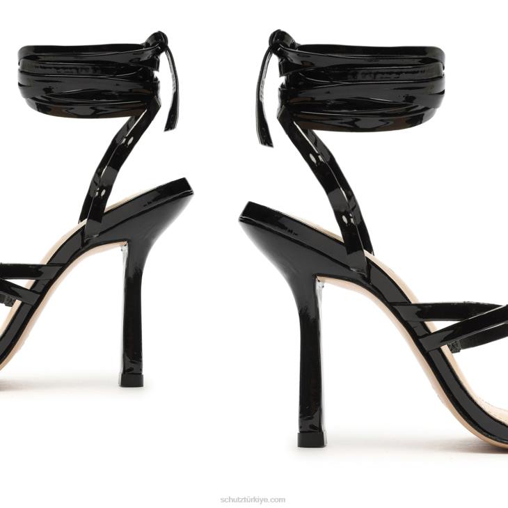 Schutz N42F388lily patent sandalet siyah