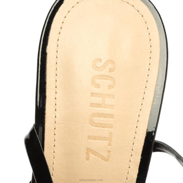 Schutz N42F388lily patent sandalet siyah