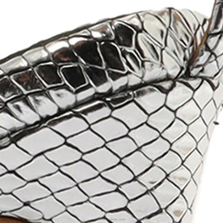 Schutz N42F389vikki metalik deri sandalet gümüş