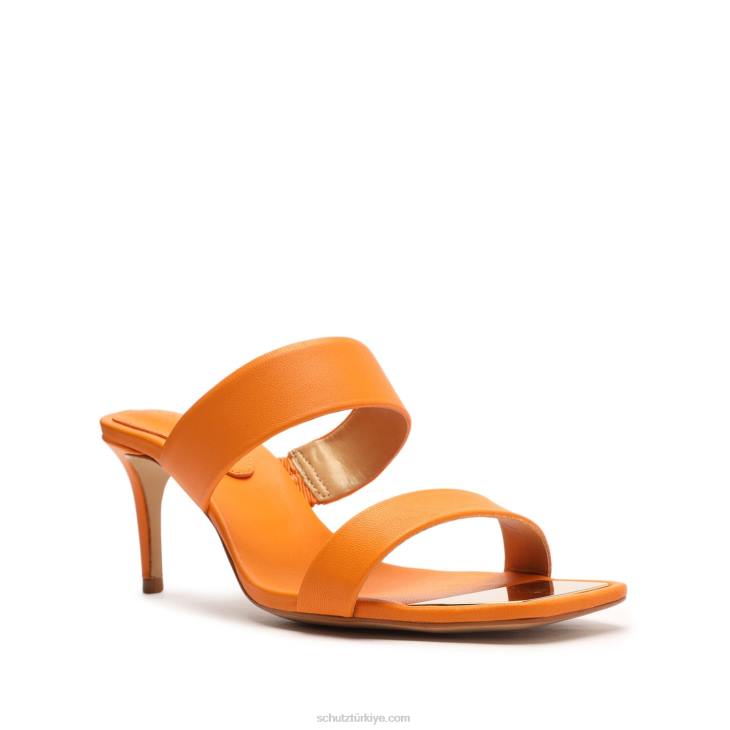 Schutz N42F390aruana nappa deri sandalet parlak mandalina