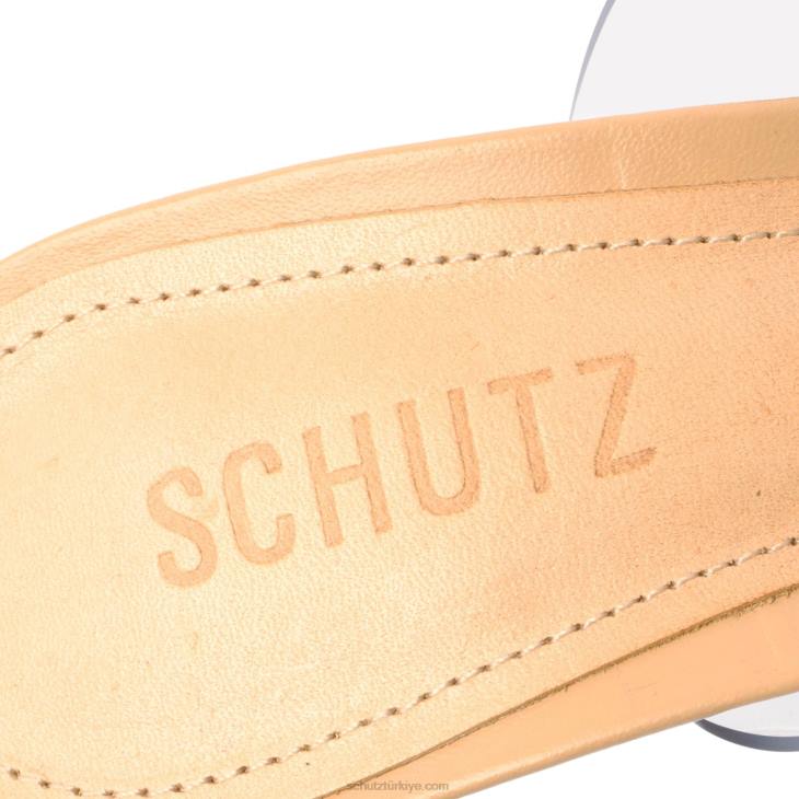 Schutz N42F397laureen vinil ve kristal sandalet hafif ahşap