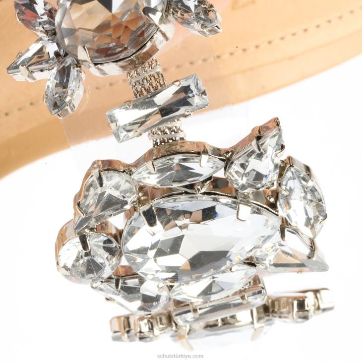 Schutz N42F397laureen vinil ve kristal sandalet hafif ahşap