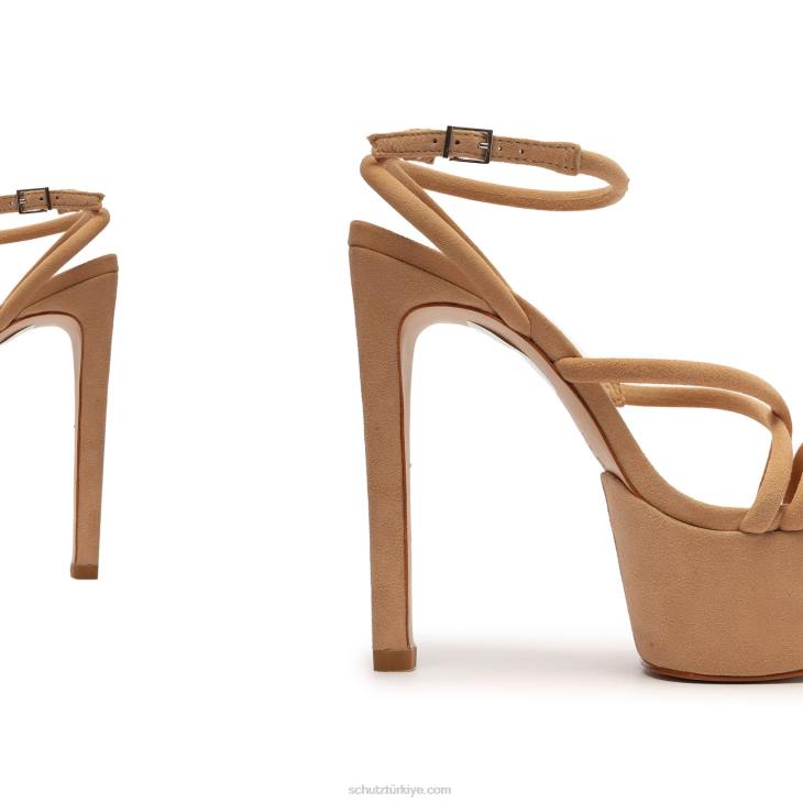 Schutz N42F399zilla süet sandalet bal beji