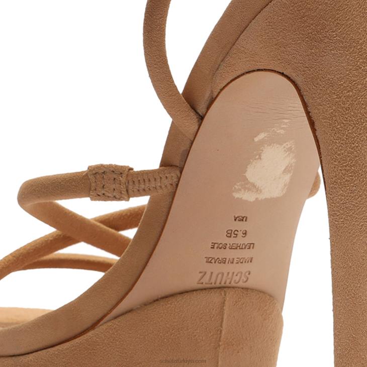 Schutz N42F399zilla süet sandalet bal beji
