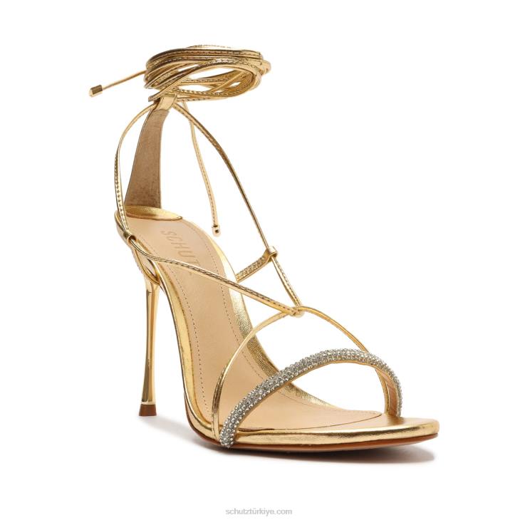 Schutz N42F406adeline kristal metalik sandalet altın