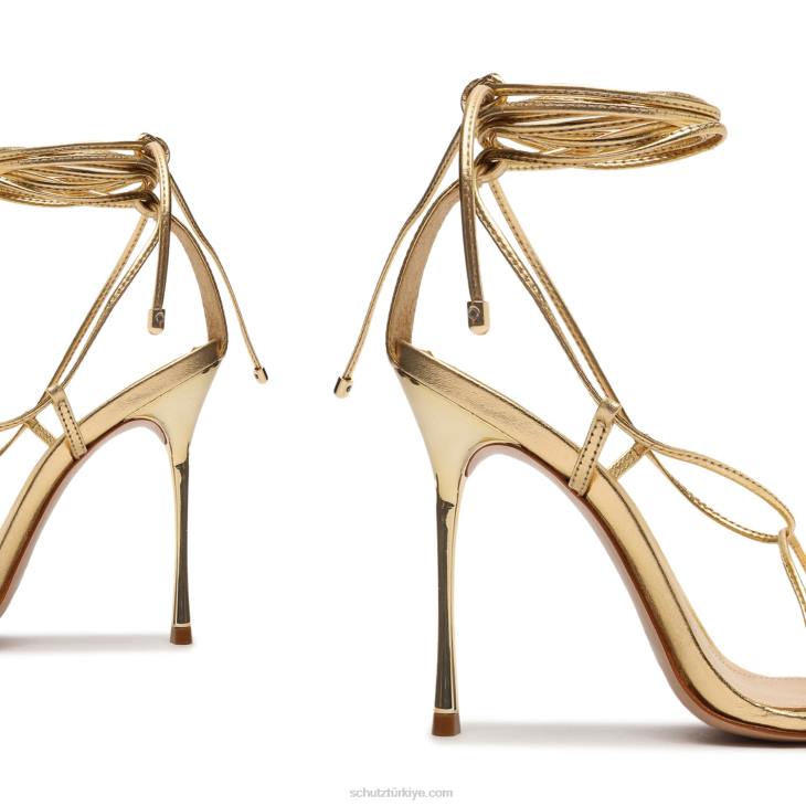 Schutz N42F406adeline kristal metalik sandalet altın