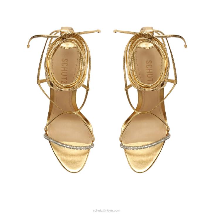 Schutz N42F406adeline kristal metalik sandalet altın
