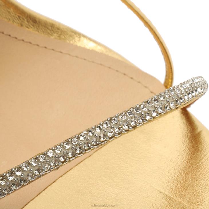 Schutz N42F406adeline kristal metalik sandalet altın