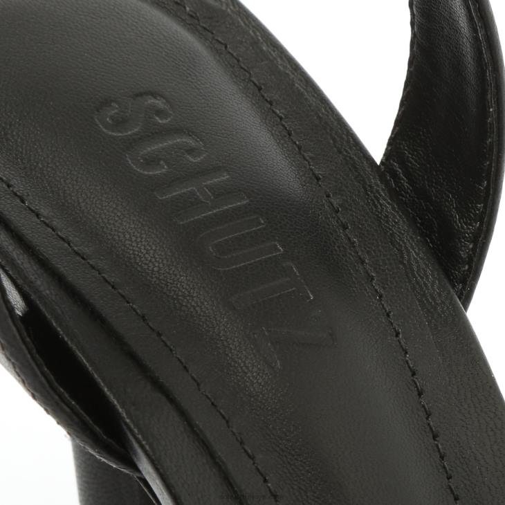 Schutz N42F407earla nappa deri sandalet siyah