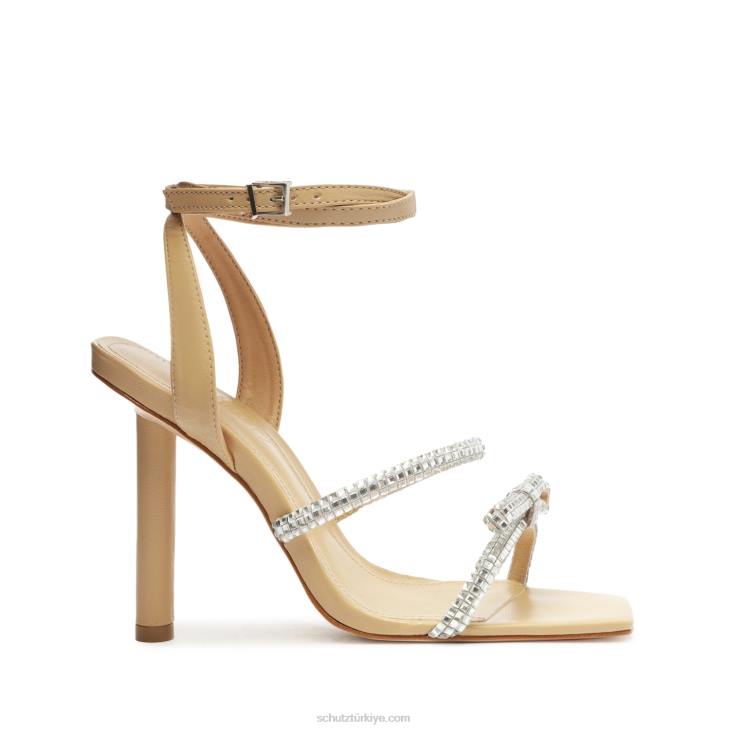 Schutz N42F408earla nappa deri sandalet altın