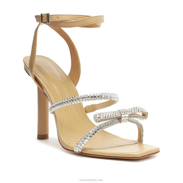 Schutz N42F408earla nappa deri sandalet altın