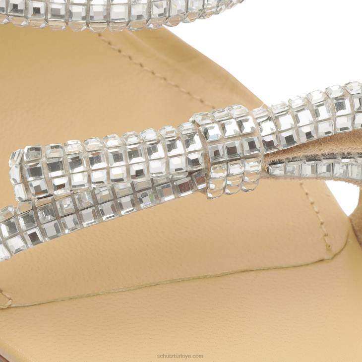Schutz N42F408earla nappa deri sandalet altın