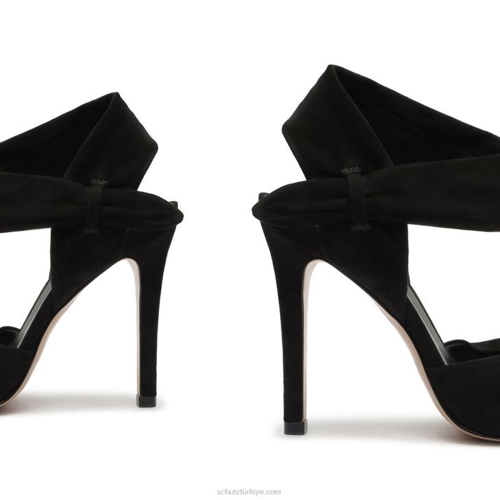 Schutz N42F411adlyn süet sandalet siyah