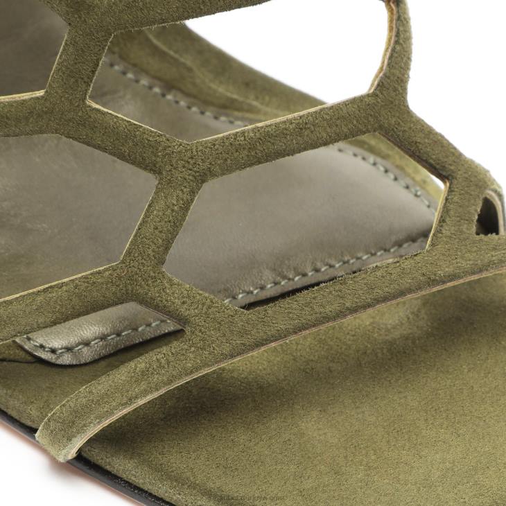 Schutz N42F416julianna süet sandalet askeri yeşil